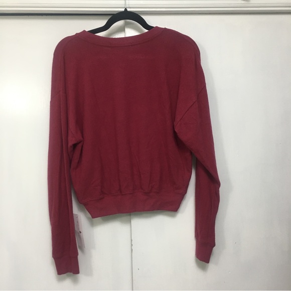 Spiritual Gangster Wine Give Love Malibu Crewneck Cozy Sweatshirt Red Medium M - Picture 2 of 5